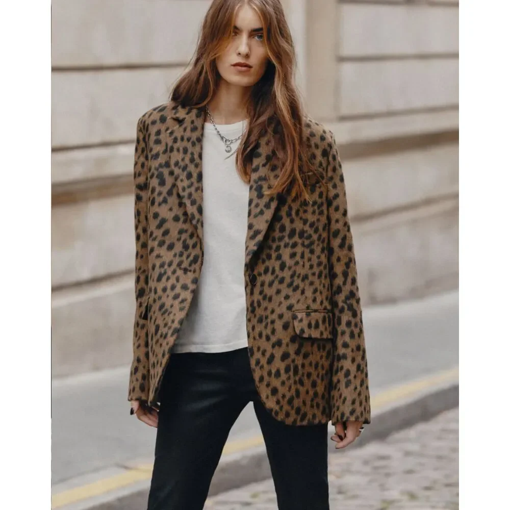 VTG Leopard Print Long Scarf Leopard Print Mobs Wife Ribbon Tie Versatile Chic